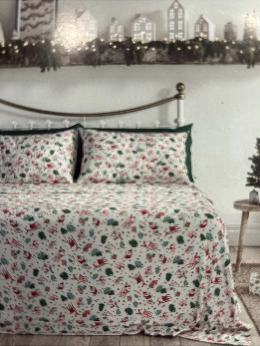 CATH KIDSTON London DITSY DEER Queen Cotton Christmas Sheet set